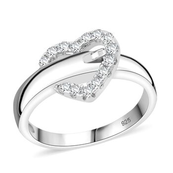 LUSTRO STELLA wei&szlig;er Zirkonia Herzring