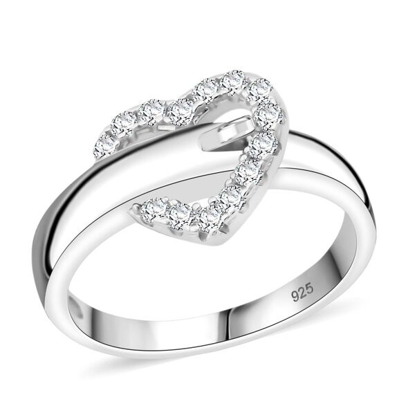 LUSTRO STELLA wei&szlig;er Zirkonia Herzring image number 3
