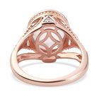 Rosa Quarz und Zirkon Ring 925 Silber rosévergoldet image number 5