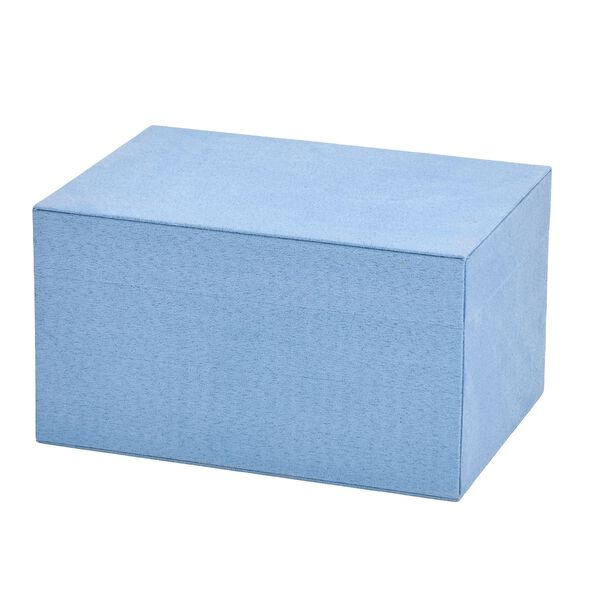 4-lagige Schmuckbox aus Samt mit 10 Silberputztüchern, 23,8×17×14,2 cm, Türkisblau image number 4