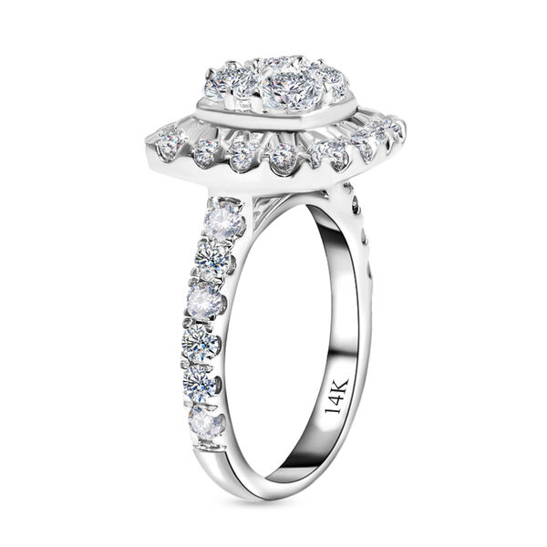 wei&szlig;er Diamant L1 Ringe 585 Gold Wei&szlig;gold vergoldet ca 2.50ct image number 5