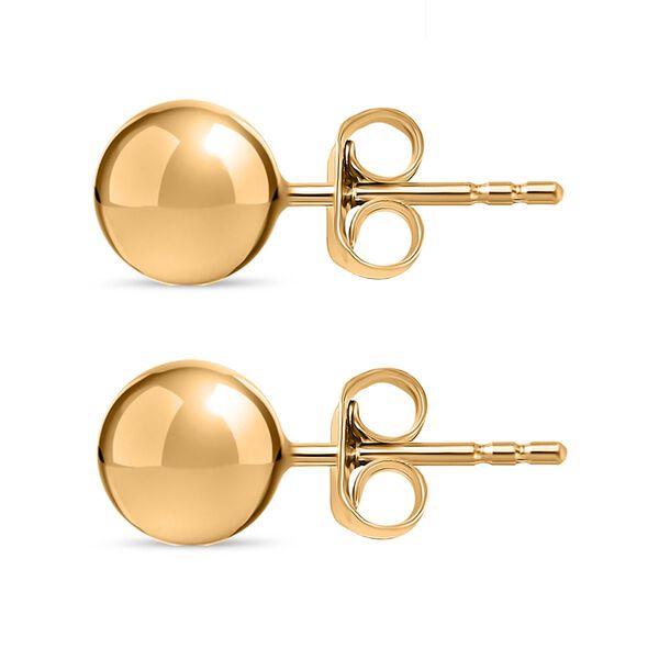 Kugelform-Ohrstecker, 925 Silber, vergoldet image number 3