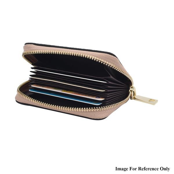 SENCILLEZ Geldbörse aus 100% echtem Leder und RFID Schutz, Größe 12x2x8 cm, Gold image number 5