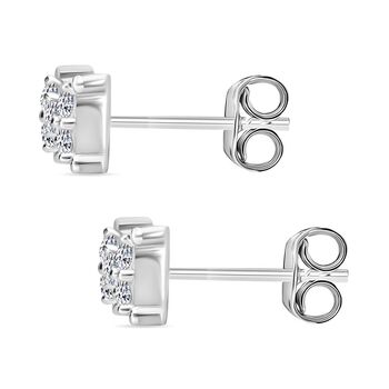 LUXURIANT SI Labor Diamant Ohrringe, 925 Silber platiniert - 0,26 ct.