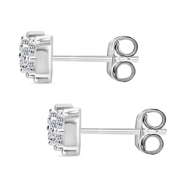 LUXURIANT SI Labor Diamant Ohrringe, 925 Silber platiniert - 0,26 ct. image number 3