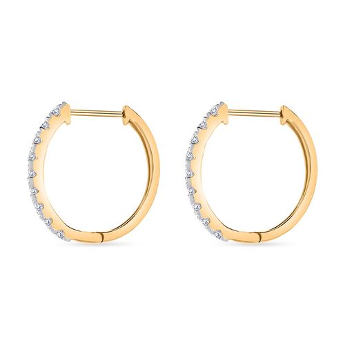 LUXURIANT DIAMOND- SI GH Labor Diamant Ohrringe, 925 Silber Gelbgold Vermeil - 1 ct. image number 4