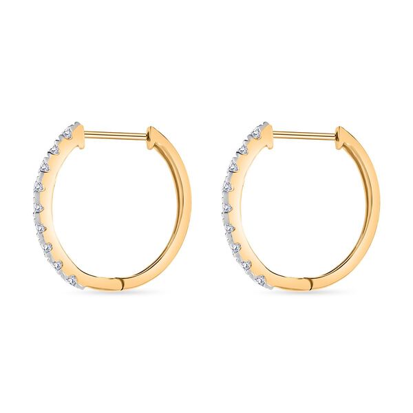 LUXURIANT SI GH Labor Diamant Ohrringe, 925 Silber Gelbgold Vermeil - 1 ct. image number 4