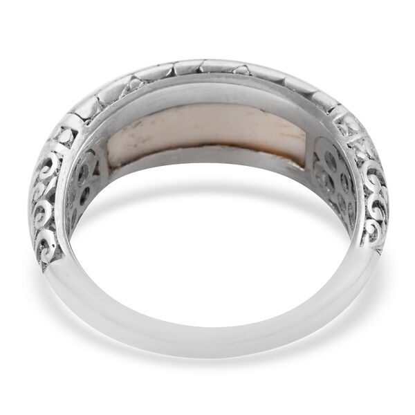 Royal Bali Kollektion - Perlmutt Ring 925 Silber image number 5