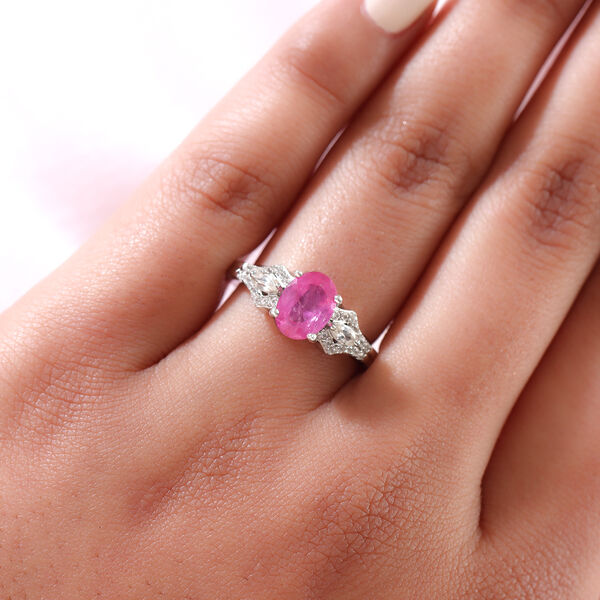Premium Ilakaka Rosa Saphir und Zirkon-Ring - 2,24 ct. image number 3