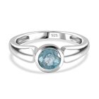 TUCSON FIND - Natürlicher AA Aqua Kyanit Ring 925 Silber rhodiniert (Größe 20.00) ca. 1.03 ct