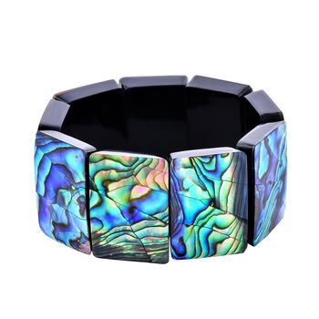 Royal Bali Kollektion, Abalone Muschel flexibles Armband 18 cm