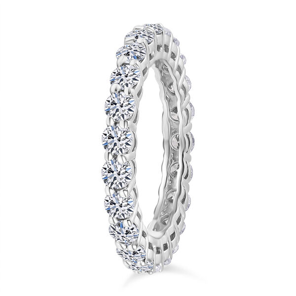 LUXURIANT SGL zertifizierter SI-GH Labor Diamant Ring, 925 Silber rhodiniert - 2 ct. image number 4