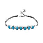 Amerikanisches, natürliches Sleeping Beauty Türkis Armband, ca. 19 cm, 925 Silber ca. 3.01 ct