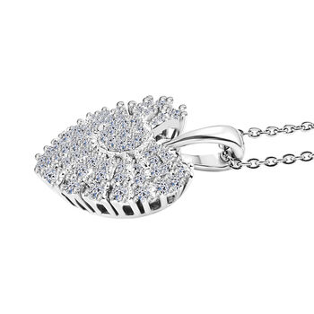 LUXURIANT DIAMOND - Lab Grown Diamant SI-GH Schmuckset ca. 50 cm 925 Silber rhodiniert ca. 0,50 ct.