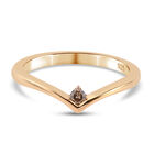 Champagner Diamant Ring 925 Silber 585 Vergoldet image number 0
