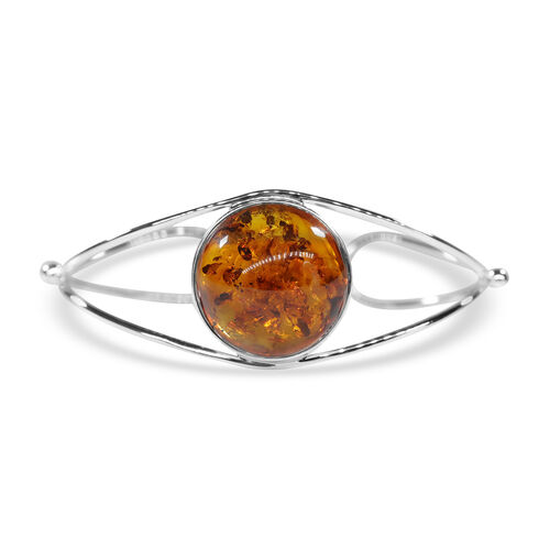 Natürlicher, baltischer Bernstein Armreif, ca. 20 cm, 925 Silber ca. 15.00 ct image number 0