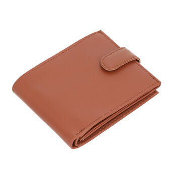 Geldb&ouml;rse aus echtem Leder mit RFID Schutz, Druckknopf