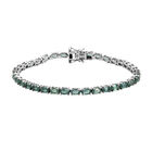 Grünes Kyanit Armband, ca. 19 cm, 925 Silber platiniert ca. 11.66 ct