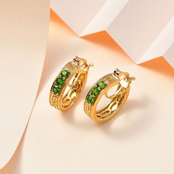 Natürliche Chromdiopsid-Ohrringe - 0,79 ct. image number 2