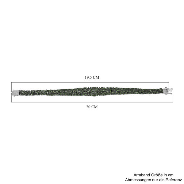 D'Joy Grüner Diamant Armband ca. 19 cm 925 Silber rhodiniert ca. 7,76 ct. image number 4