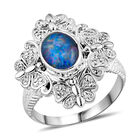 Royal Bali - AA Boulder Opal Triplette Ring 925 Silber (Größe 19.00), ca. 1.74 ct