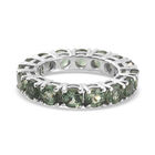 Natürlicher grüner Apatit Ring 925 Silber Platin-Überzug image number 0