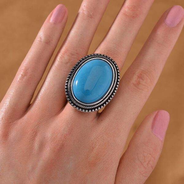 Howlit Ring Reiner Edelstahl (Größe 16.00) ca. 25.00 ct image number 1