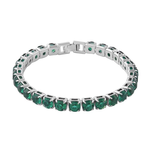 Neongrüner Kristall Schmuckset Reines Messing image number 2