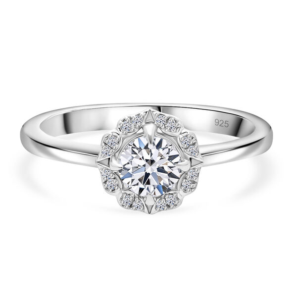 LUXURIANT DIAMOND - Lab Grown Diamant VS-EF SGL zertifiziert Ring 925 Silber platiniert (Gr&ouml;&szlig;e 19.00) ca. 0.75 ct