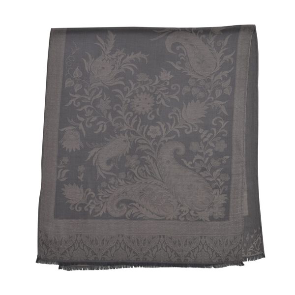 Jacquardgewebter Schal, 170x70cm, Grau image number 2