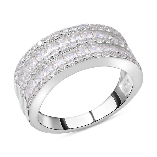 Lustro Stella - Wei&szlig;er Zirkonia-Ring, 925 Silber rhodiniert  ca. 2,91 ct image number 2
