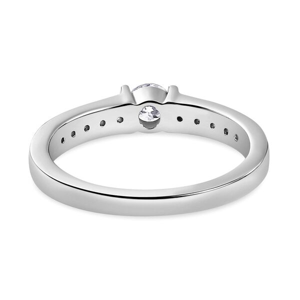 Moissanit Ring, 925 Silber rhodiniert - 0,52 ct. image number 6