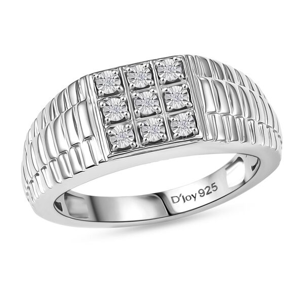 M&Uuml;NCHEN CLOSE OUT - D'Joy Wei&szlig;er Diamant Ring 925 Silber rhodiniert (Gr&ouml;&szlig;e 20.00) image number 3