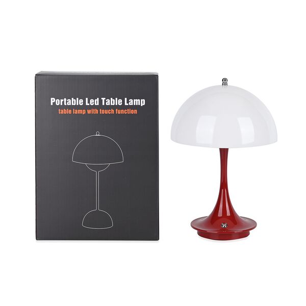 Kabellose Retro Pilz- Designerlampe  mit 3 Lichteinstellungen, rot image number 7