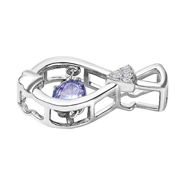 Tansanit und Zirkon Anh&auml;nger - 0,39 ct. image number 3