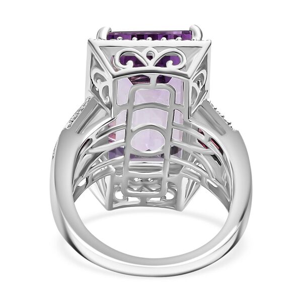 Rose De France Amethyst, Rhodolith Granat und Zirkon-Ring - 14,18 ct. image number 6
