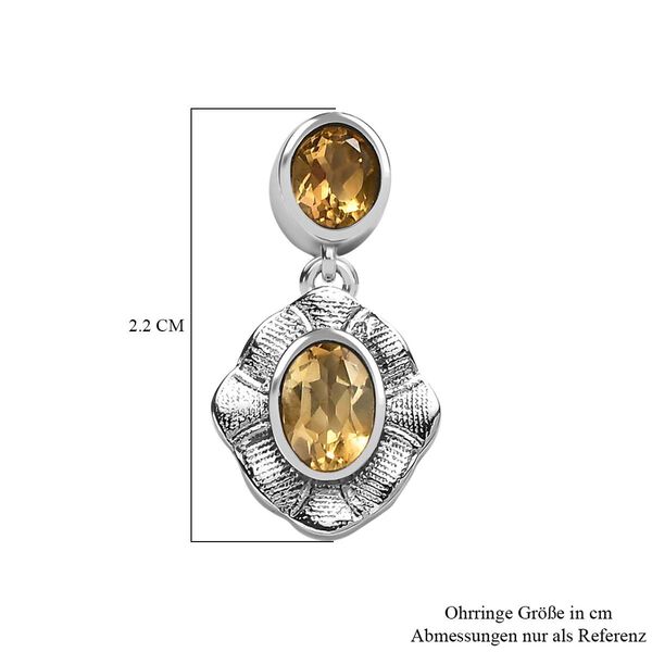Citrin Ohrringe  Edelstahl ca. 1.52 ct image number 6