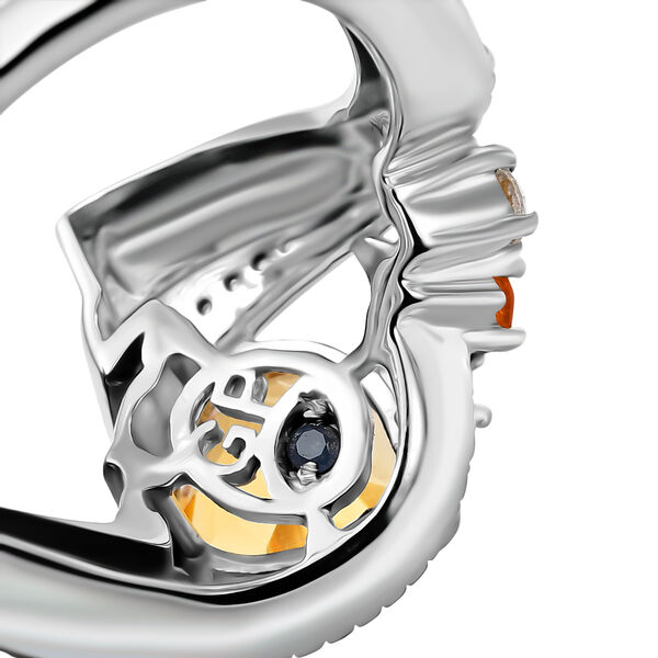 GP - AA Citrin, Feueropal Ring 925 Silber Rhodiniert und 750 Gelbgold Vermeil (Gr&ouml;&szlig;e 17.00) ca. 2,00 ct image number 7