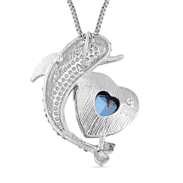 Blauer Magie Farbe Kristall Blauer Magie Farbe Kristall, Kunststoff Perle Anhänger mit Kette image number 4