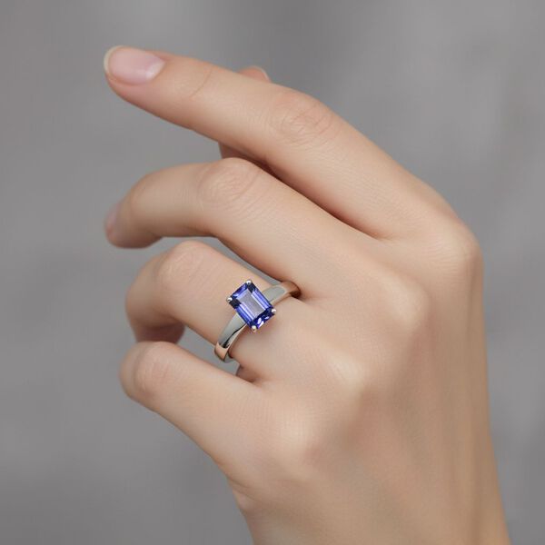 RHAPSODY AAAA Tansanit Ring in 950 Platin - 1,20 ct. image number 2