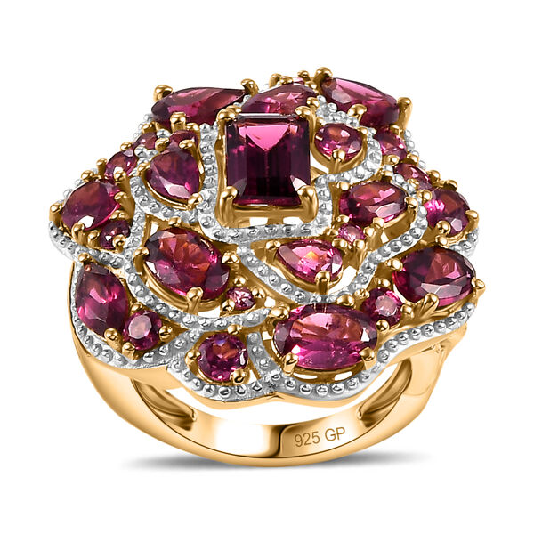 GP Italian Garden Kollektion-Rhodolith Granat und Kanchanaburi blauer Saphir-Ring - 6,91 ct. image number 6
