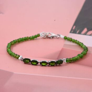 D'Joy  nat&uuml;rliches Chromdiopsid Armband, 18 cm - 6 ct.