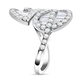 Lustro Stella Weißer Zirkonia Ring 925 Silber rhodiniert (Größe 20.00)