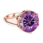 AA Rose De France Amethyst, Roter Granat Ring 925 Silber Roségold Vermeil (Größe 17.00) ca. 15,28 ct