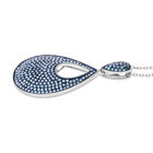 Blauer Diamant P Anhänger 925 Silber platiniert ca. 1,00 ct. image number 3