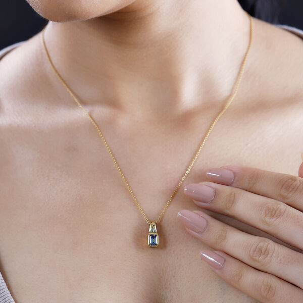 Pfau und gr&uuml;ner Tansanit Anh&auml;nger - 0,73 ct. image number 3