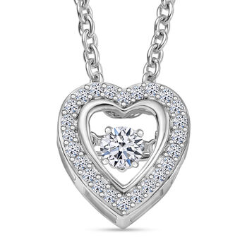 LUXURIANT DIAMOND - Lab Grown Diamant SI-GH Schmuckset 925 Silber rhodiniert ca. 0.25 ct