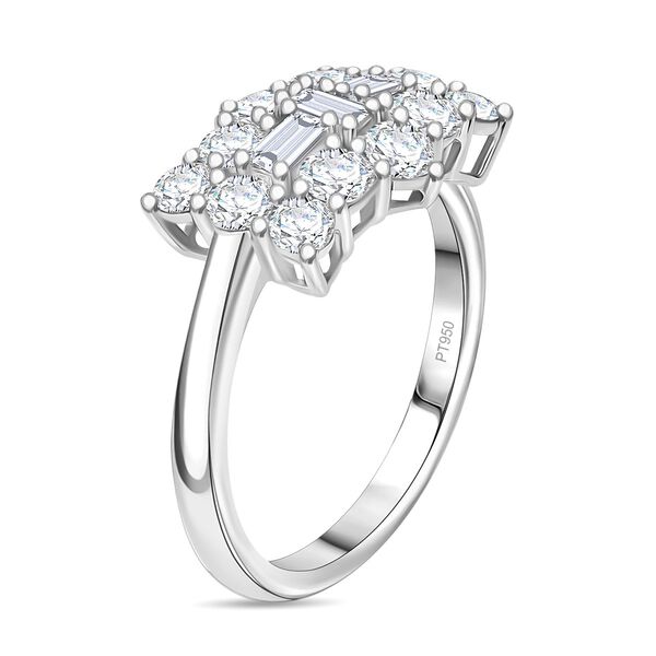 LUXURIANT SGL zertifizierter VS-EF Labor Diamant Boot Ring in 950 Platin - 2 ct. image number 6