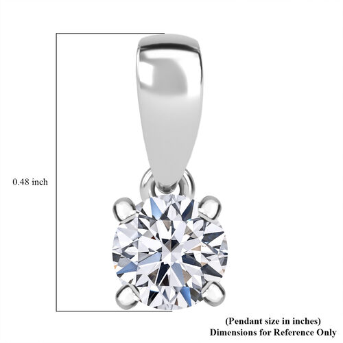LUXURIANT DIAMOND- SGL zertifizierter VS-EF Labor Diamant Anhänger in 950 Platin - 0,50 ct. image number 4