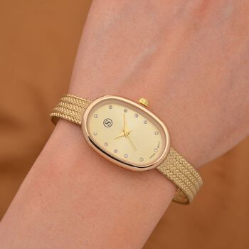 STRADA - Elegante Armbanduhr mit Japanischem PC21S Werk, Stahlsonnenschliff-Zifferblatt und 316L Edelstahl armband, 316L Edelstahl , 19 cm, silberfarben